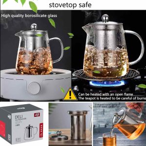 Heat Resistant Borosilicate Glass Teapot