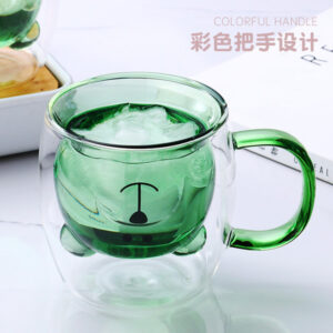 Eye-catching Double Walled Glass Bear Cup